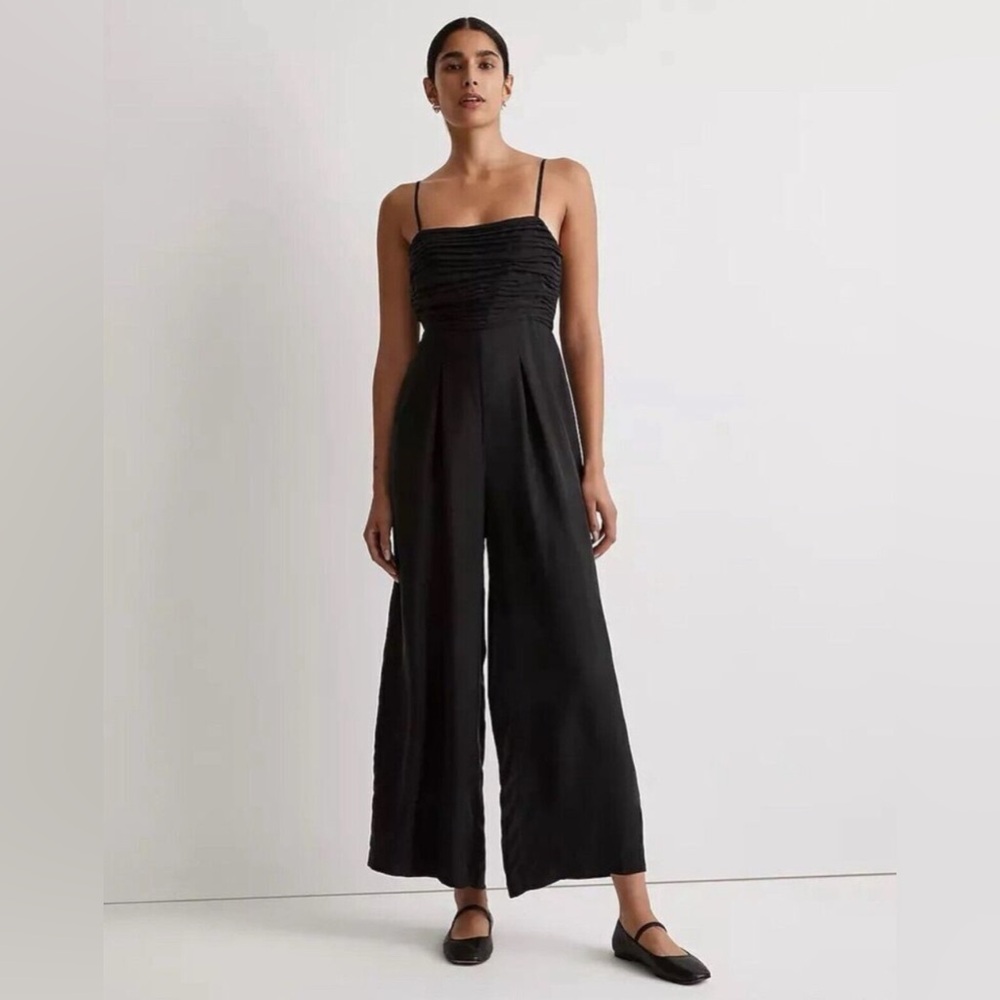 Madewell - Ruched Crop Straight-Leg Jumpsuit
